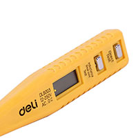 Deli EDL8003 Digital Voltage Tester (12-250V) Gul