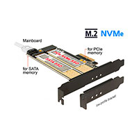 DeLock M.2 til PCIe adapter (2x M.2 NVMe)