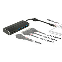 DeLock USB Hub 4K (3xUSB-A/1xHDMI)