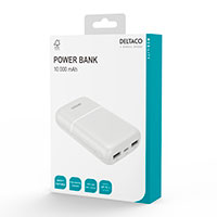 Deltaco 10,5W Powerbank 10.000mAh (USB-A/USB-C)