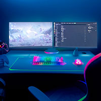 Deltaco DK460 Gaming Tastatur m/RGB (Mekanisk) Gennemsigtig