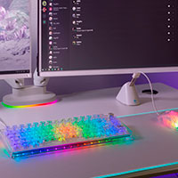 Deltaco DK460 Gaming Tastatur m/RGB (Mekanisk) Gennemsigtig