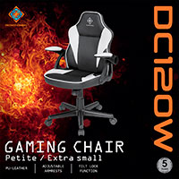 Deltaco Gaming stol Junior (PU læder) Sort/Hvid
