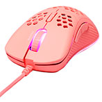 Deltaco Letvægt Gaming Mus m/RGB (6400DPI) Pink