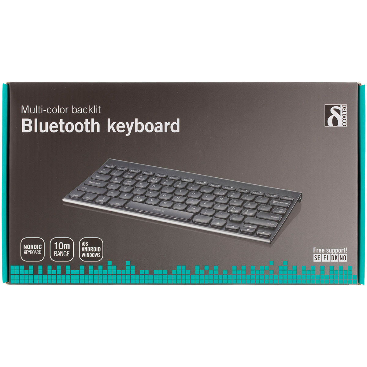 Og Følg os Afhængig Deltaco mini tastatur m/backlight (lav profil)