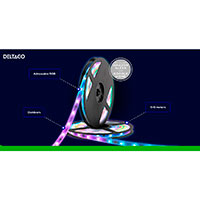 Deltaco Smart Udendrs LED Strip m/RGB - 10m (2x5m)