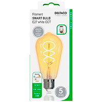 Deltaco Smart WiFi Dmpbar LED Edison Pre E27 - 5,5W (35W)