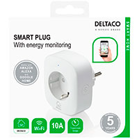 Deltaco Smart WiFi Stikudtag m/Energimler (10A)