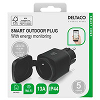 Deltaco Smart WiFi Udendrs Stikudtag m/Timer (13A/3120W)