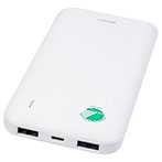 Deltaco Sustainable 37W Powerbank 10.000mAh (USB-A/USB-C) Hvid