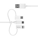Deltaco USB-A Multikabel 1m (USB-C/MicroUSB/Lightning)