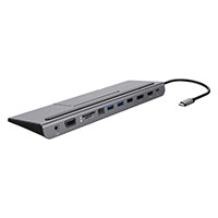 Deltaco USB-C Dock (VGA/HDMI/DP/SD/RJ45/3,5mm/USB-A+C)