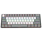Delux KM33 PBT Trådløst Tastatur m/RGB (Mekanisk) Grå/Hvid