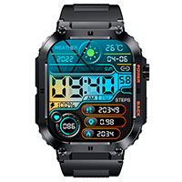 Denver SWC-191 Bluetooth Smartwatch (Puls/Blodtryk/Ilt/Opkaldsfunktion) Sort