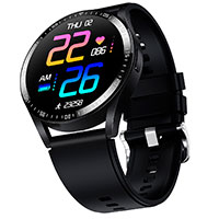 Denver SWC-372 Bluetooth Smartwatch (Puls/Blodtryk/Ilt/Opkaldsfunktion) Sort
