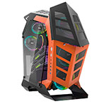 DeskFlash K1 PC Kabinet (ATX/M-ATX/ITX) Sort/Orange