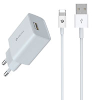 Devia USB lader Smart 2,1A (1xUSB-A) + Lightning kabel
