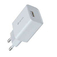 Devia USB lader Smart 2,1A (1xUSB-A) + USB-C kabel