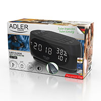 Digitalt LED vkkeur m/termometer - Adler