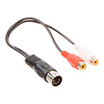 Phono til DIN adapter kabel - 20cm