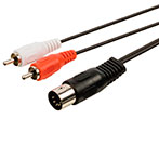 5 Pol DIN til Phono kabel - 1m