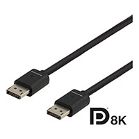 DisplayPort kabel 2m (8K) Sort