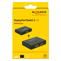 DisplayPort Switch 4K - 2-vejs (1/2) DeLock