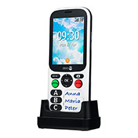 Doro 780X Mobiltelefon m/Tastatur - 4GB (WiFi/Bluetooth) Sort/Hvid
