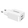 Dudao A2L USB Lader 12W (2xUSB-A) + Lightning/USB-A kabel - Hvid