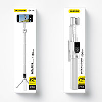 Dudao F18 Fjernstyret Selfie Stick (30-110cm) Hvid