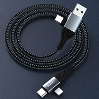 Dudao L20PRO 4-i-1 Kabel (USB-A/USB-C/Lightning)