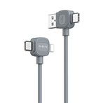Dudao L20S 4-i-1 Fast Charge Kabel - 1m (USB-A/USB-C/Lightning)