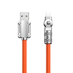 Dudao L24AL Vinklet Lightning Kabel 120W - 1m (USB-A/Lightning) Orange