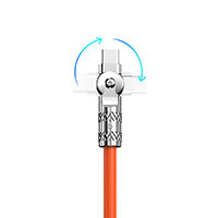 Dudao L24CL Vinklet Lightning Kabel 30W - 1m (USB-A/Lightning) Orange
