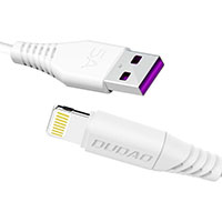 Dudao L2L Lightning Kabel 5A - 2m (USB-A/Lightning) Hvid