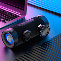 Dudao Y10Pro Bluetooth Hjttaler m/RGB - Sort