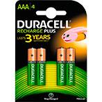Duracell genopladelige AAA batterier (750mAh) 4-Pack
