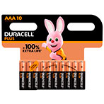 Duracell Plus Batterier AAA (MN2400/LR03) 10pk