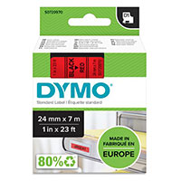 Dymo D1 Label Tape - 7m (24mm) Sort/Rd