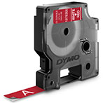 Dymo D1 Durable Label Tape (12mm) Hvid/Rød
