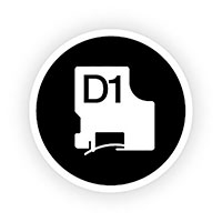 Dymo D1 Label Tape - 7m (24mm) Hvid/Sort
