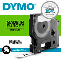 Dymo D1 Label Tape - 7m (12mm) Bl/Hvid