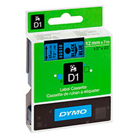 Dymo D1 Label Tape - 7m (12mm) Sort/Bl
