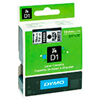 Dymo D1 tape 19mm - Sort på Hvid tape - 7m (Original)