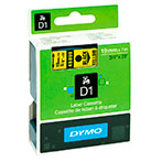 Dymo D1 Label Tape - 7m (19mm) Sort/Gul