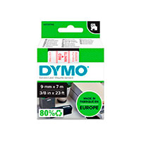 Dymo D1 Label Tape - 7m (9mm) Rd/Hvid