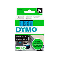 Dymo D1 Label Tape - 7m (9mm) Sort/Bl