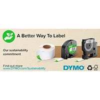 Dymo Letratag Label Plast - 4m (12mm) Sort p Rd