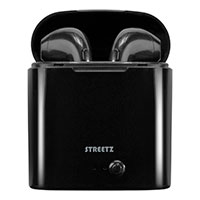 Earbuds m/opladningsetui (Bluetooth) Sort - Streetz TWS-0007