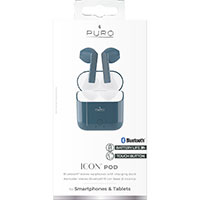 Bluetooth Earbuds (m/opladningsetui) Blå - Puro Icon